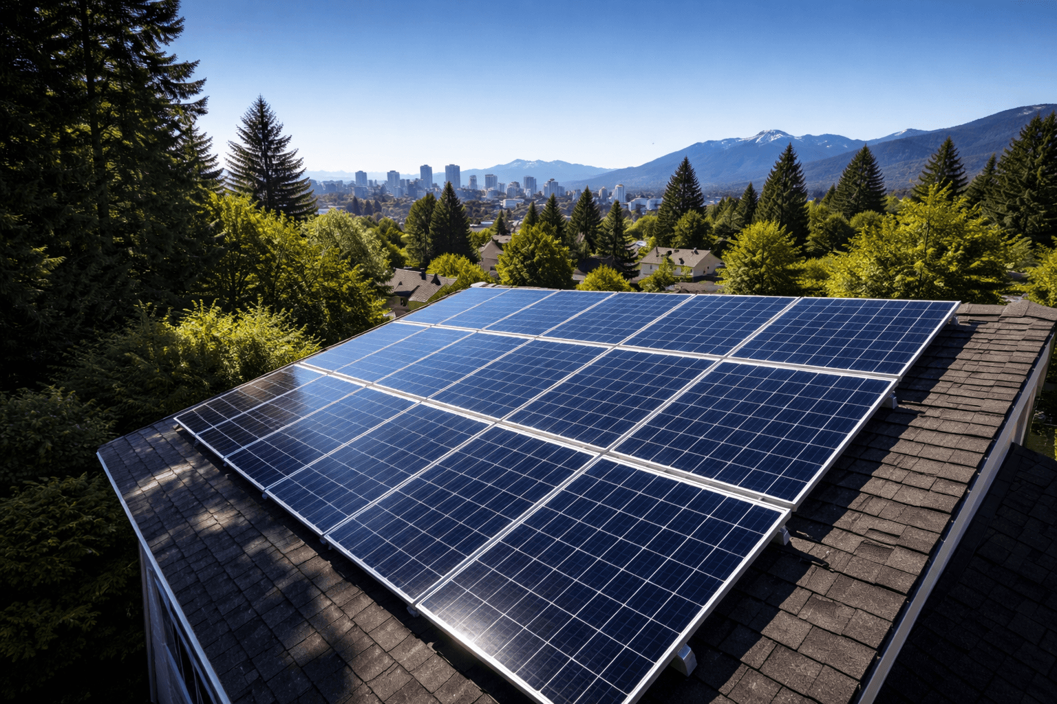 Residential solar panel installation
